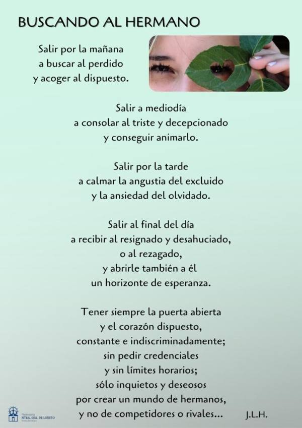 BUSCANDO AL HERMANO… – Rescatar la Iglesia, Recuperar la Utopía